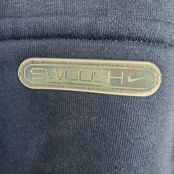 Nike Swoosh fleece half zip oversized sweatshirt teal blue womens - Picture 5 of 7